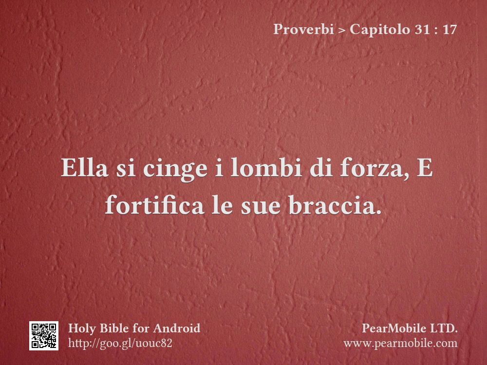 Proverbi, Capitolo 31:17